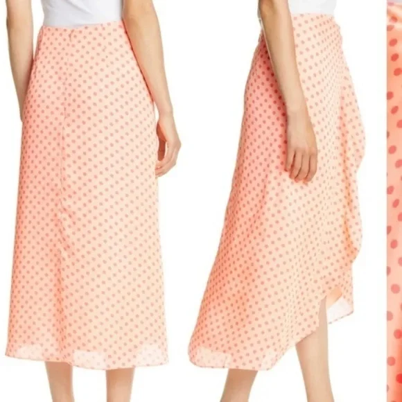 TED BAKER LONDON Tiara Dot Ruched Ruffle Skirt - Picture 2 of 8